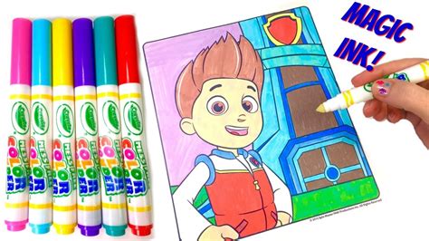 Paw Patrol Ryder Lookout Tower Crayola Magic Ink Marker Coloring Book