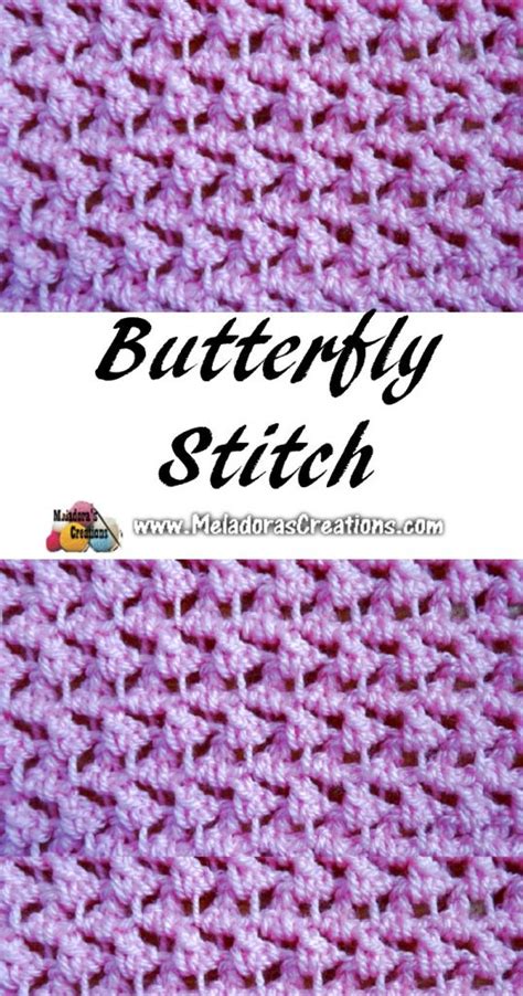 Butterfly Stitch Easy Crochet Stitch Free Crochet Pattern Meladora