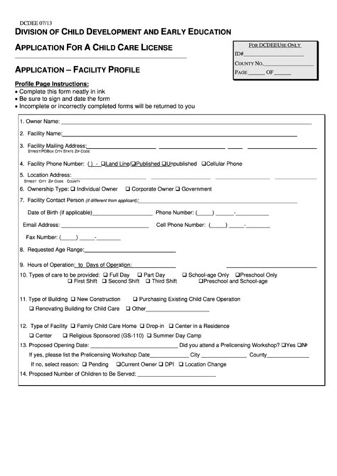 Top 16 Child Care Licensing Forms And Templates Free To Download In Pdf
