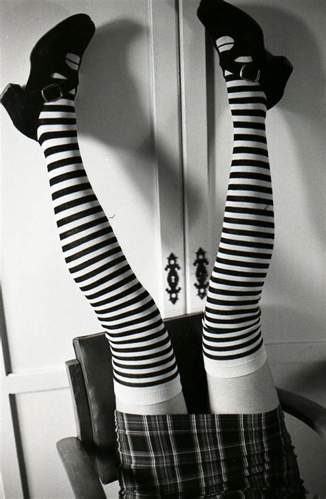 Cédric Gilbert Photography And Graphic Design Striped Stockings Model Anne