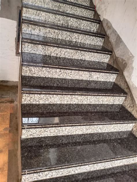 Pin By Dinapatel On Stair Black And White Granite Stairs Design