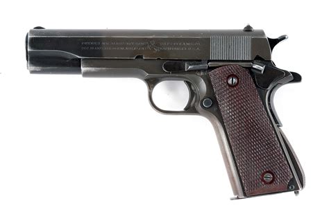C Wwii Usgi Colt Model 1911a1 45 Acp Semi Automatic Pistol With