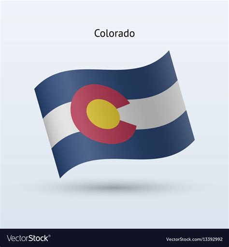 State Of Colorado Flag Waving Form Royalty Free Vector Image