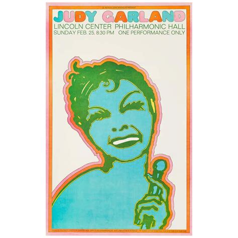 Judy Garland Original Vintage Concert Poster By Seymour Chwast 1968 At