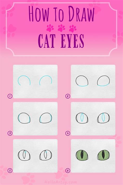 Easy Cat Eyes Drawing Tutorial Perfect For Beginners