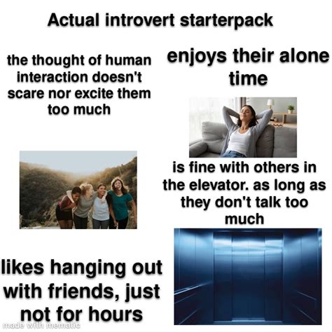 Actual Average Introvert Starterpack Rstarterpacks