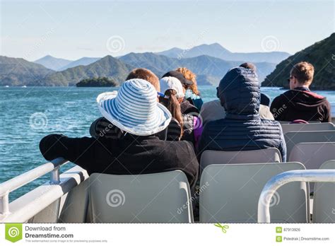 Tourists On Boat Cruise In Marlborough Sounds Editorial Photo Image