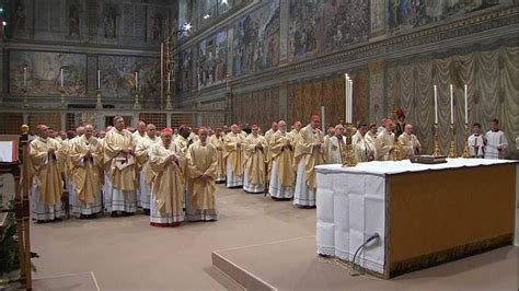Pope Francis Celebrates First Mass At Vatican World News Sky News