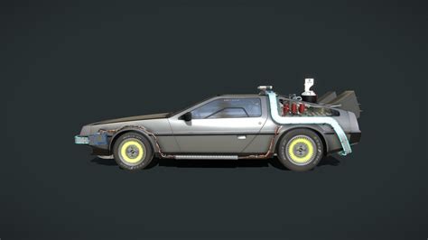 Delorean Dmc 12 Time Machine 2015 From Part Ii 3d Model By Peterd