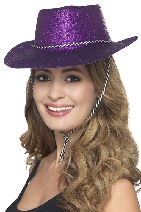 Glitter Cowboy Hat Purple
