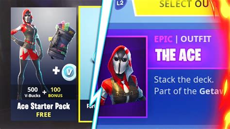 How To Get The Ace Starter Pack Right Now Free Fortnite Ace Starter