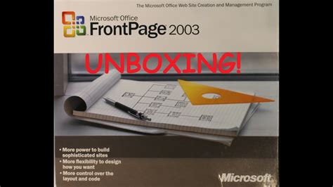 Unboxing Microsoft Frontpage 2003 Webdesign Software Youtube