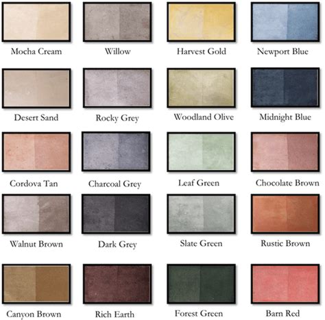 Cabot Semi Transparent Stain Color Chart