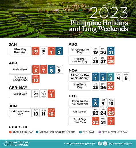 April 2023 Calendar With Holidays Philippines