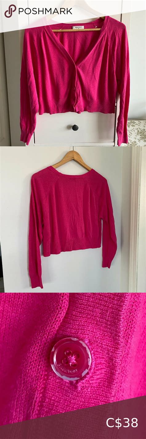 Aritzia Babaton Hot Pink Cropped Cardigan In 2022 Cropped Cardigan Clothes Design Shop Cardigans