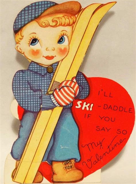 61 Best Vintage Valentine Cards Winter Images On Pinterest Vintage