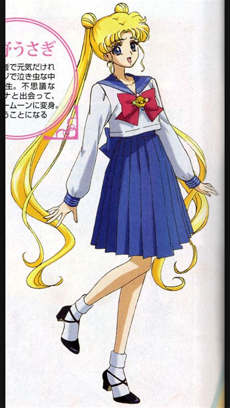 Sailor Moon In Her School Outfit Sailor Moon Crystal Sailor Moon