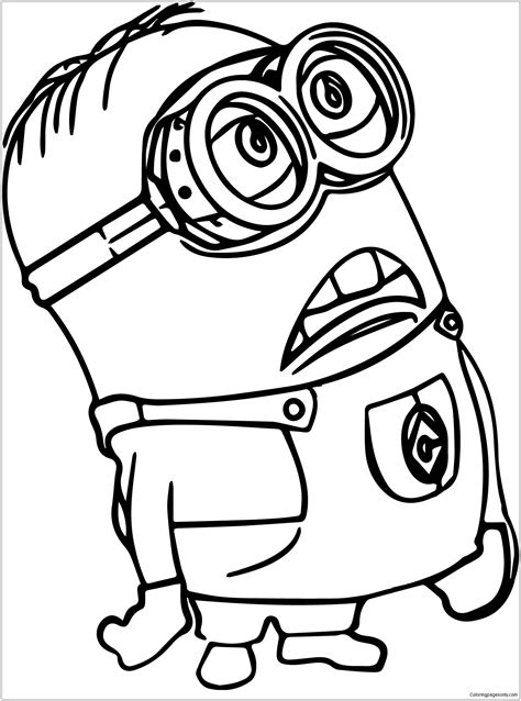 Minion Of Despicable Me Coloring Pages Cartoons Coloring Pages