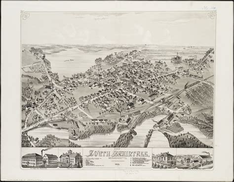 View Of South Braintree Massachusetts Norman B Leventhal Map