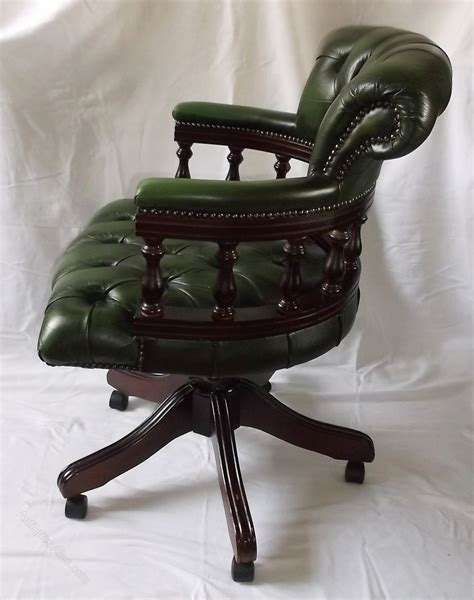 Vintage desk chair wooden office chair green leather chair best leather sofa leather chairs leather recliner tuscan furniture corner furniture furniture nyc. Antiques Atlas - Victorian Style Leather Swivel Office Chair