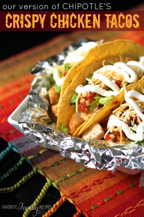 Cilantro all of this produce is first sourced from a local farm. Chipotle's Crispy Chicken Tacos | Favorite Family Recipes
