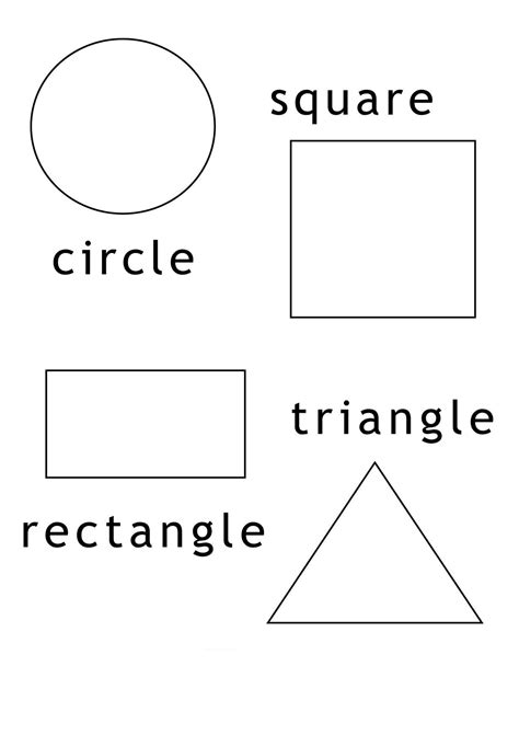 Geometric Shapes Worksheet For Kindergarten