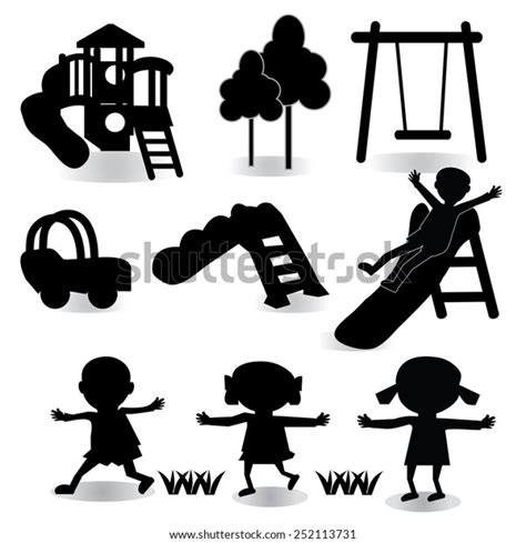 Children Play On Playground Pictogram Icon Stock Vector Royalty Free