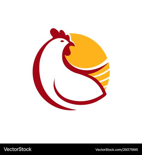 Chicken Logo Farm Animal Symbol Or Label Vector Image