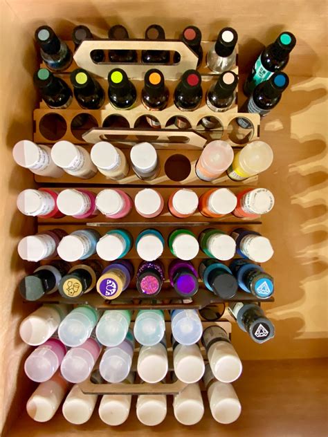 Paint Caddy For 2 Oz Paint Bottles Acrylic Paint Storage Etsy