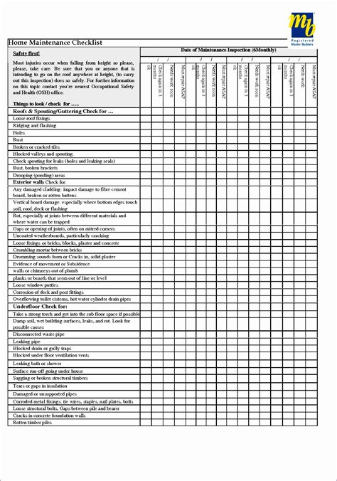 preventive maintenance excel template exceltemplates