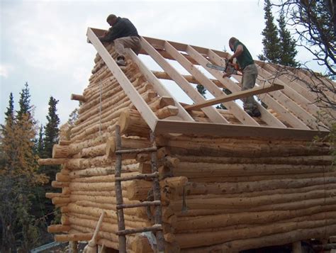 Log Gables Roof And Windows In Our Log Cabin Montana Antler Works