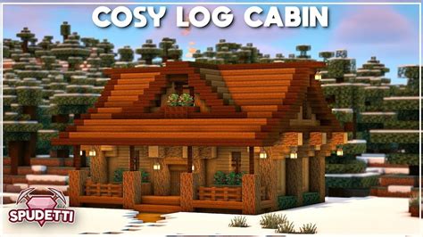 Minecraft How To Build A Cosy Log Cabin Easy Tutorial 2020