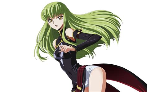 Code Geass Anime Women Anime Girls Digital Art Cartoon Cc Long Hair Green Hair Yellow