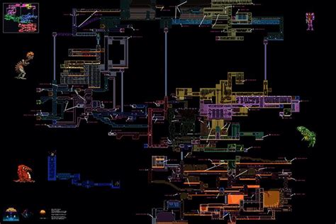 Super Metroid Labeled Super Metroid Metroid Metroid Map