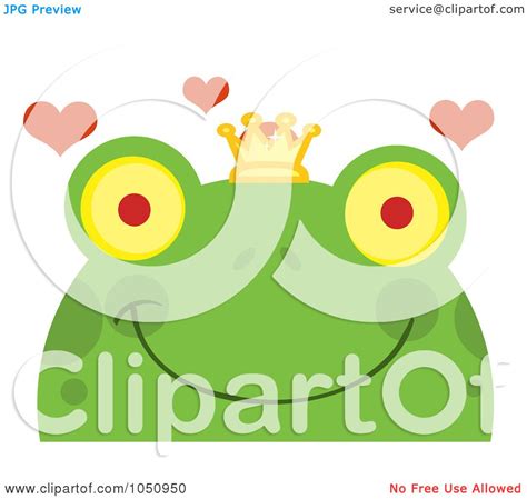 Royalty Free Vector Clip Art Illustration Of A Smiling Frog Prince Face