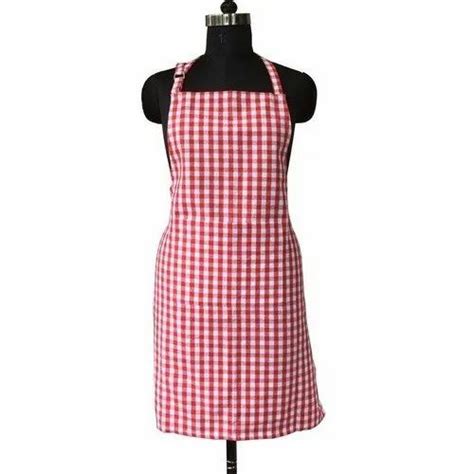 Cotton Lushomes Gingham Check Aprons Size M L And Xl For Kitchen At Rs 90 In Mumbai