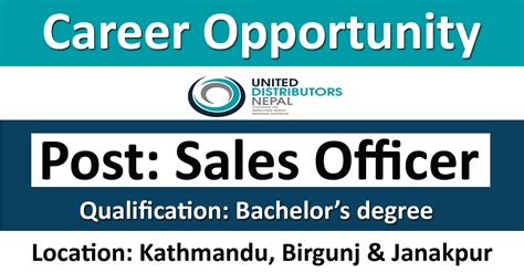 United Distributors Nepal Vacancy For Sales Officer