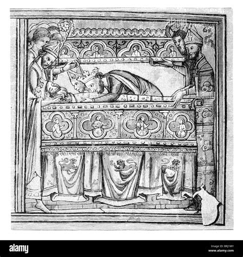 Black And White Illustration Opening Of Edward The Confessors Tomb
