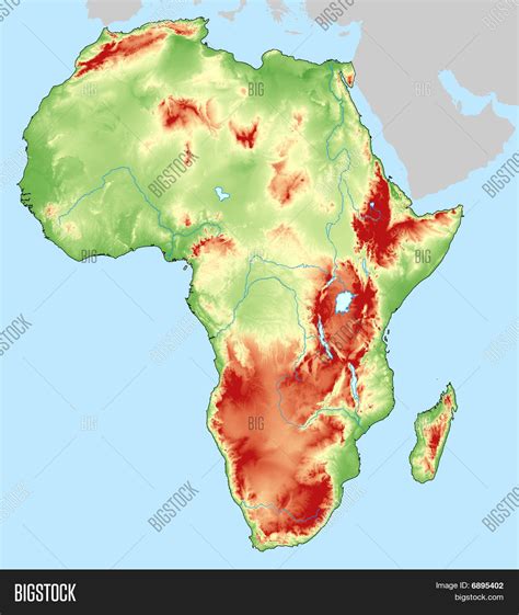 Topography Map Africa Dem Dtm Image And Photo Bigstock