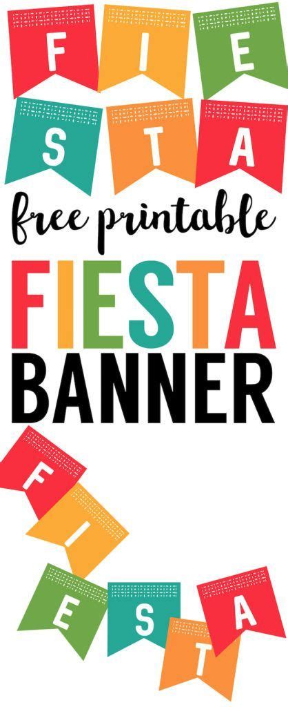 Fiesta Banner Printable Free Decor Paper Trail Design Cinco De