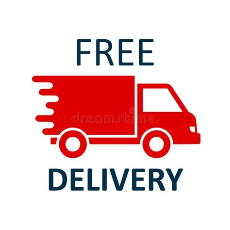 Free Delivery Sign Fast Shipping Service Icon Vector Stock