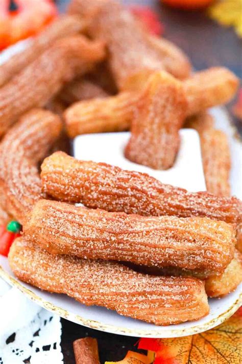 Pumpkin Churros With Maple Cream Cheese Sauce Video Sweet And