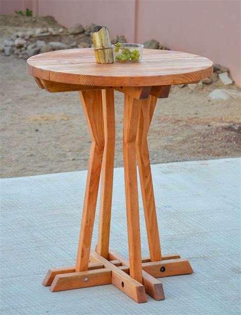 A small table, usually situated next to a. Round Redwood Cocktail Table - Custom Made Wood Tables