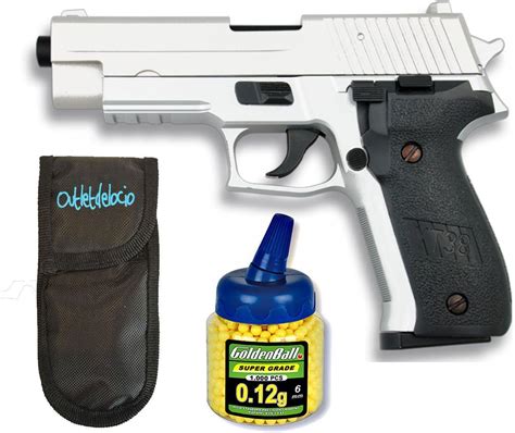 Pack Pistola Airsoft Cyma Metálica Calibre 6mm 1000 Bolas Funda