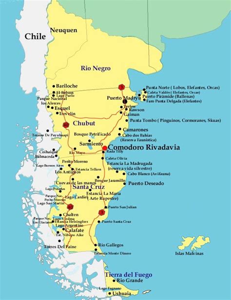Mondo Latino Viajes Mapa De La Patagonia