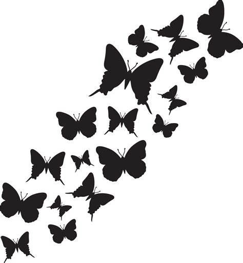 Flying Butterflies Silhouette 4695149 Vector Art At Vecteezy