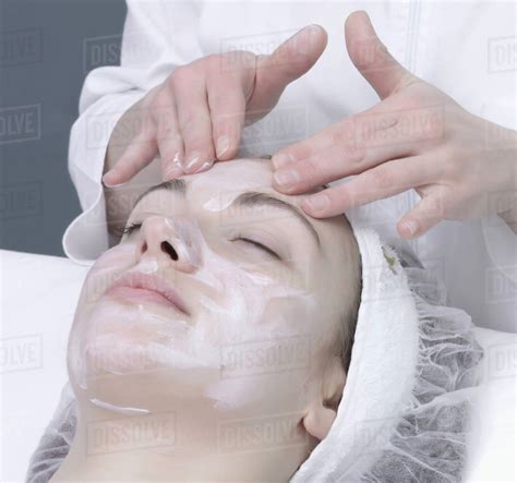 Woman Receiving Facial Beauty Treatment Stock Photo Dissolve