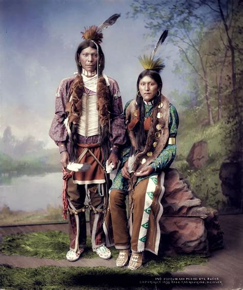 stunning 19th century portraits of native americans are brought to life from black and white