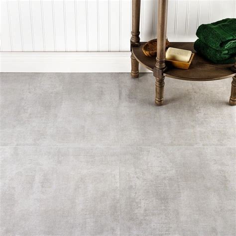 224 faux tin ceiling tile has the raised panel look of wainscoting. Basic Cement Silver 24x24 Matte Porcelain Tile | Concrete ...