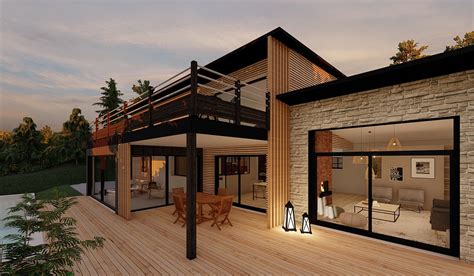 éco conception de maison ossature bois à Soultz avec architecte d intérieur